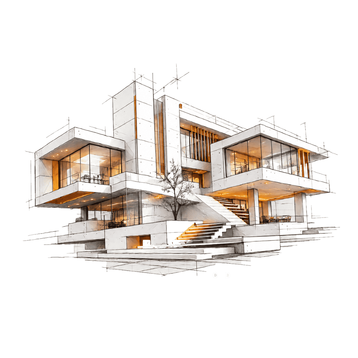 Architectural concept illustration